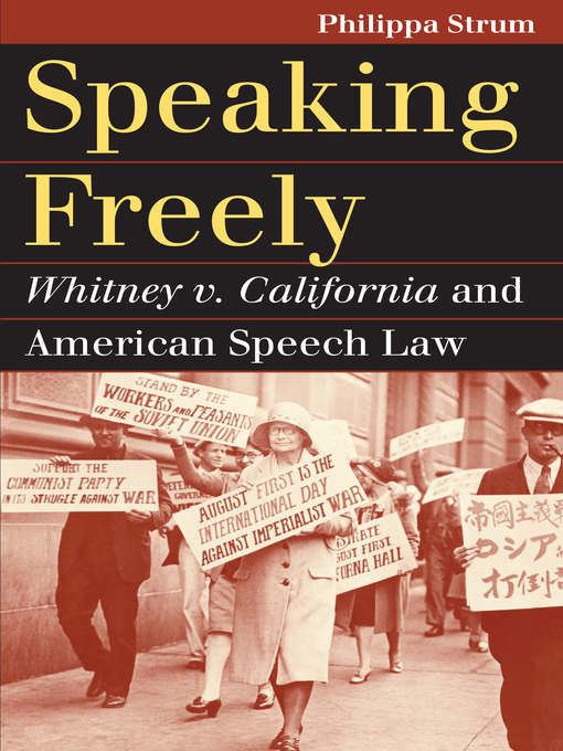 Title details for Speaking Freely by Philippa Strum - Available